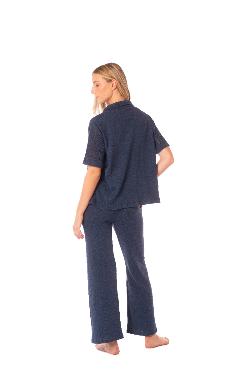 ROPA DE PLAYA PANTALON CORTE RECTO TEJIDO FILIPPA 9362