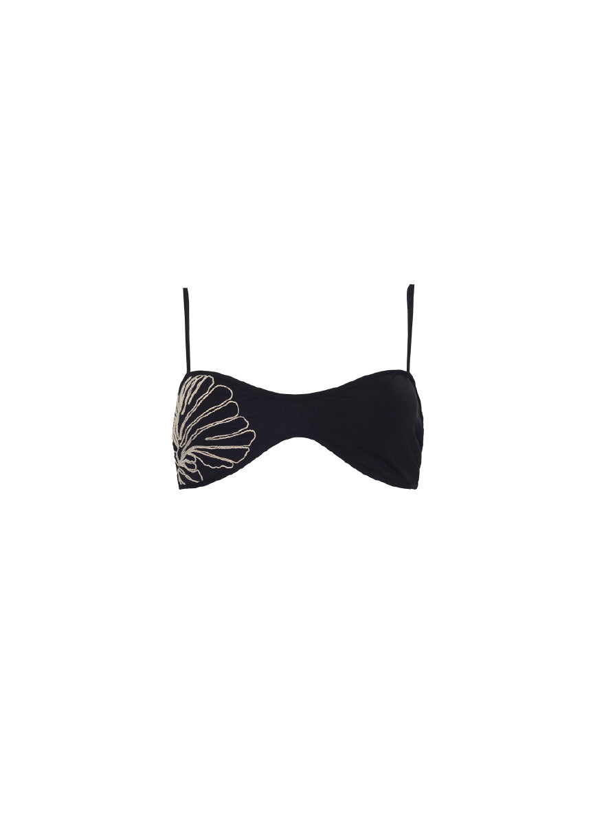 VESTIDO DE BAÑO BIKINI TOP BORDADO CARGADERAS AJUSTABLES HELEN 93886