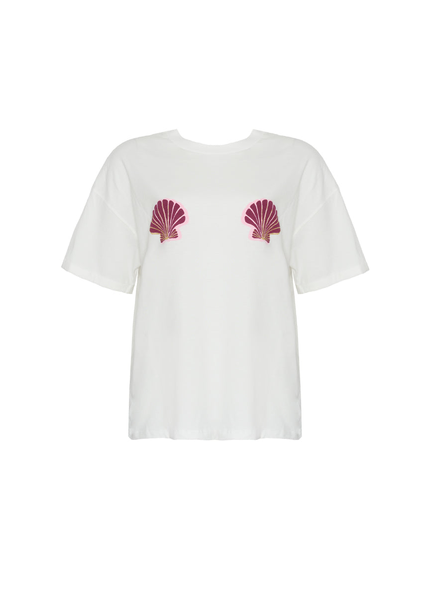 ROPA DE PLAYA CAMISETA CAMISA OVERSIZE BORDADO ALONDRA 9425
