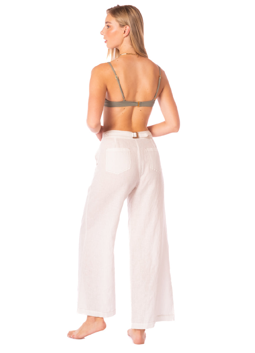ROPA DE PLAYA PANTALON PIERNAS ANCHAS EN LINO ZENDA 9433