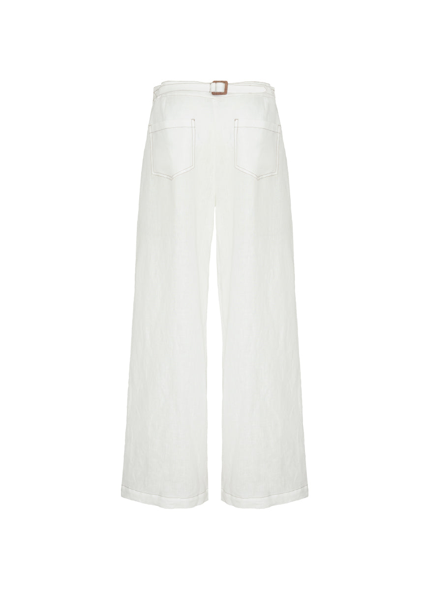 ROPA DE PLAYA PANTALON PIERNAS ANCHAS EN LINO ZENDA 9433