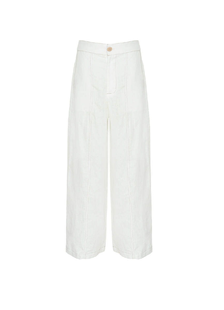 ROPA DE PLAYA PANTALON PIERNAS ANCHAS EN LINO ZENDA 9433