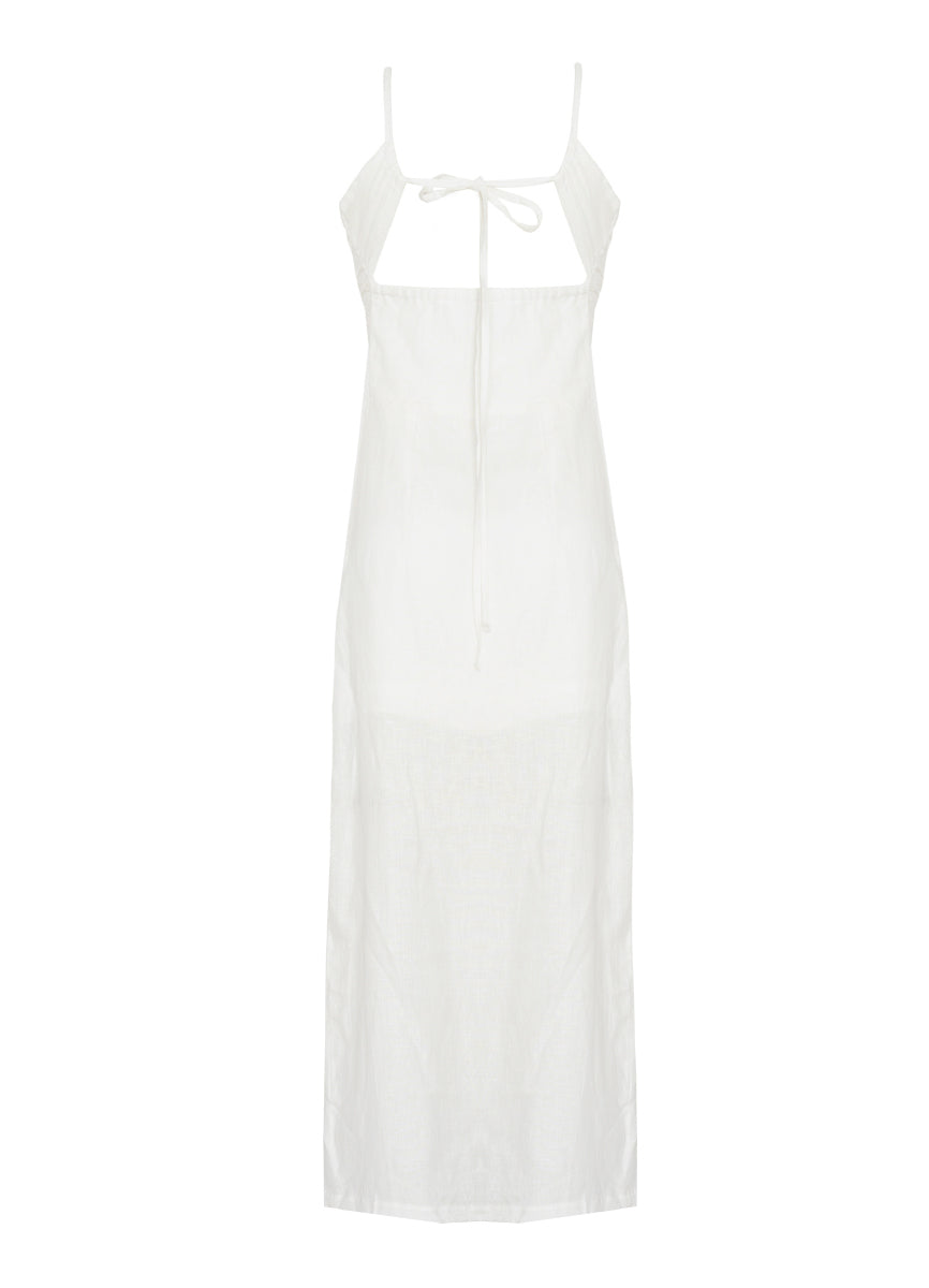ROPA DE PLAYA VESTIDO MEDIO LARGO MEDIO AJUSTABLE ODETTE 9434