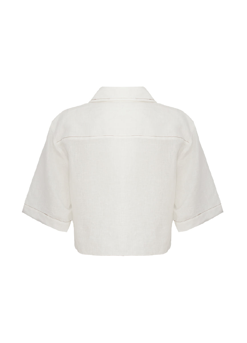 ROPA DE PLAYA CAMISA BLUSA MANGA CORTA KATYA 9435