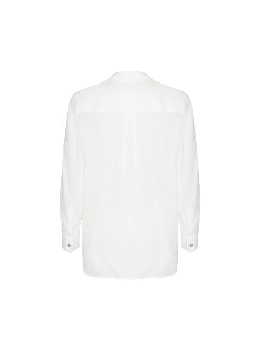 ROPA DE PLAYA CAMISA BLUSA MANGA LARGA PERLA 9459