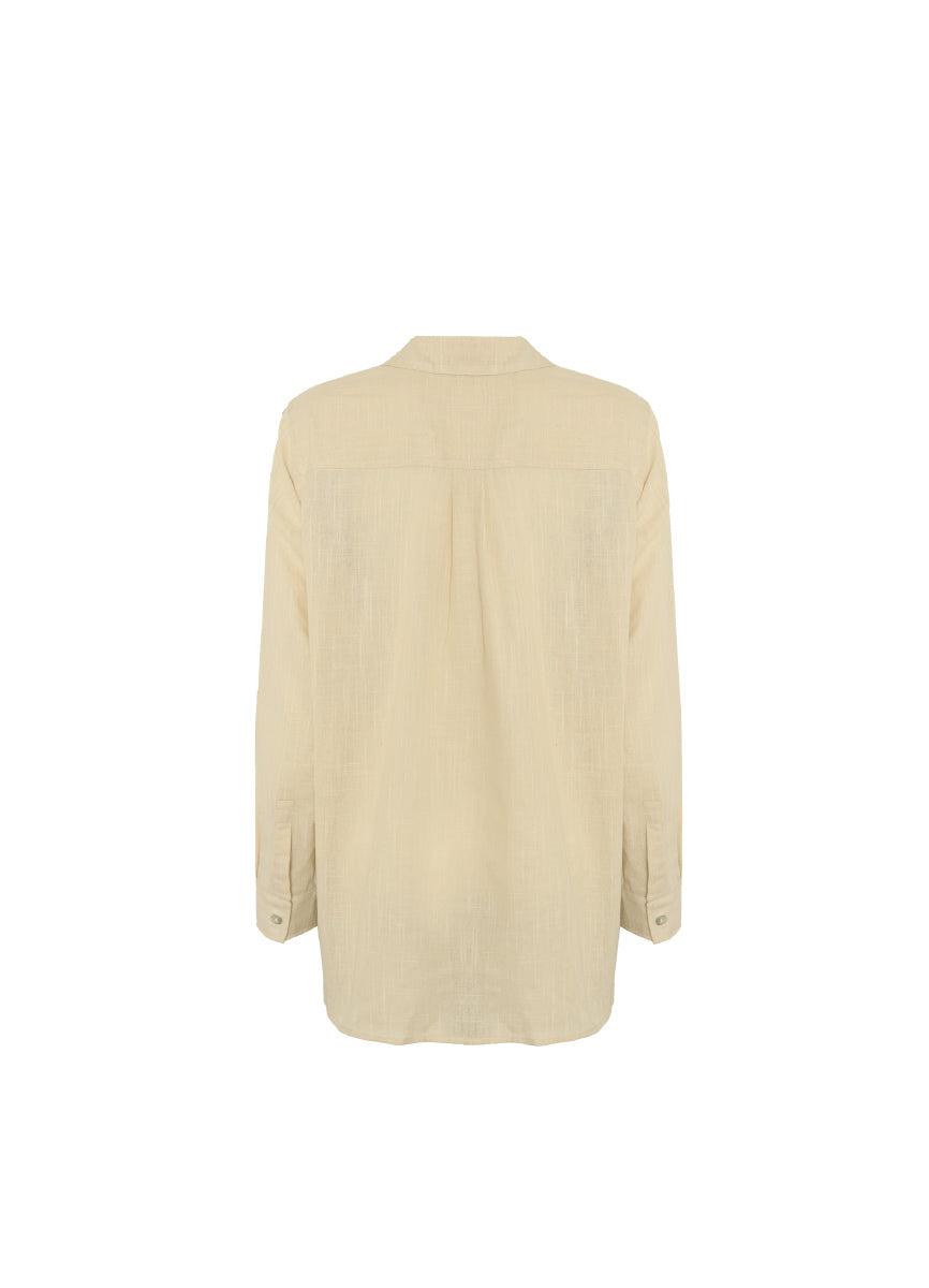 ROPA DE PLAYA CAMISA BLUSA MANGA LARGA PERLA 9460