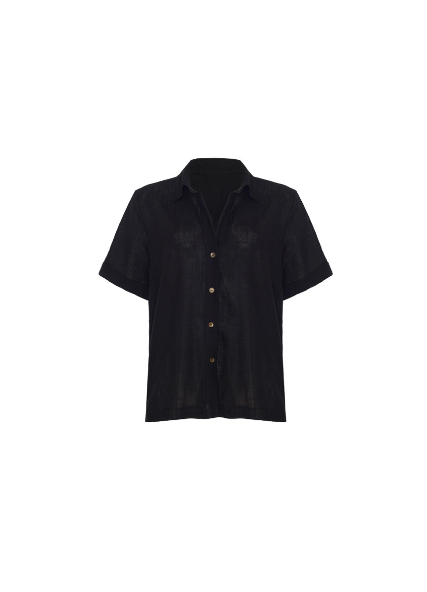 ROPA DE PLAYA CAMISA BLUSA MANGA CORTA AMATISTA 9464