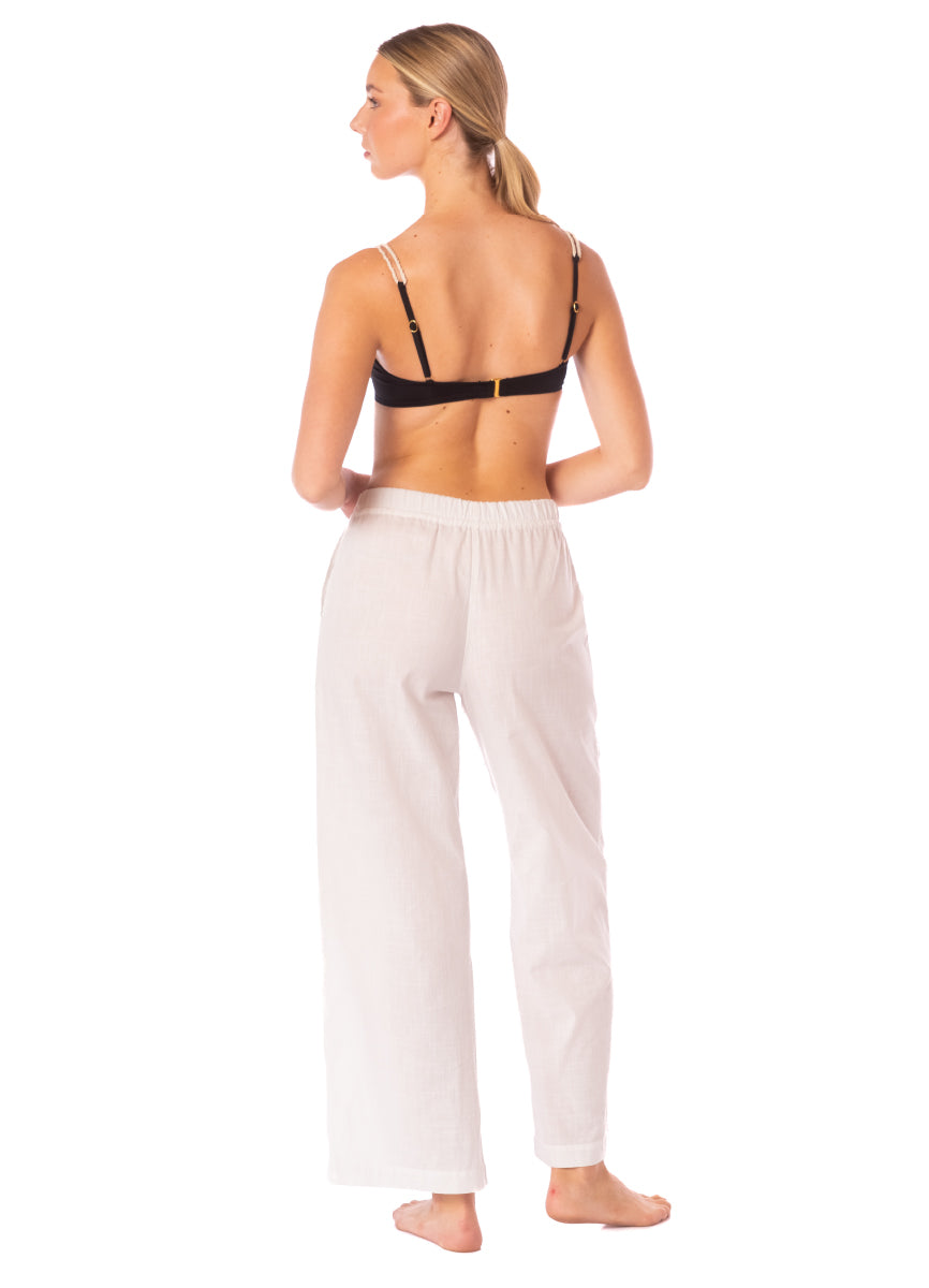 ROPA DE PLAYA PANTALON CORTE ANCHO EN LINO AGATHA 9467