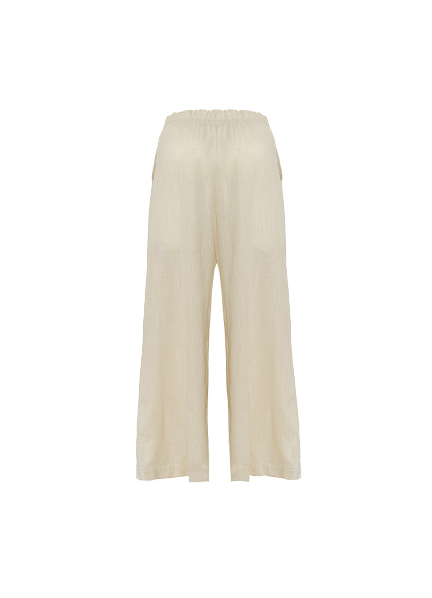 ROPA DE PLAYA PANTALON CORTE ANCHO EN LINO AGATHA 9468