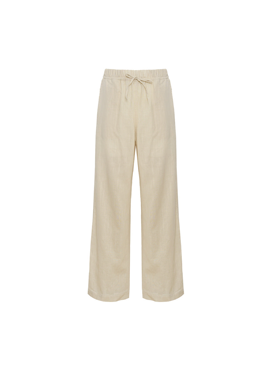 ROPA DE PLAYA PANTALON CORTE ANCHO EN LINO AGATHA 9468