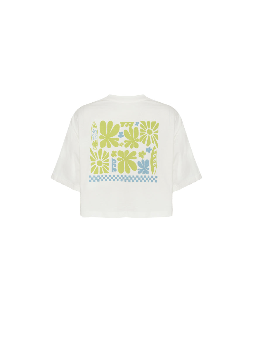 ROPA DE PLAYA CAMISETA CROP TOP BORDADO ARABELLA 9448