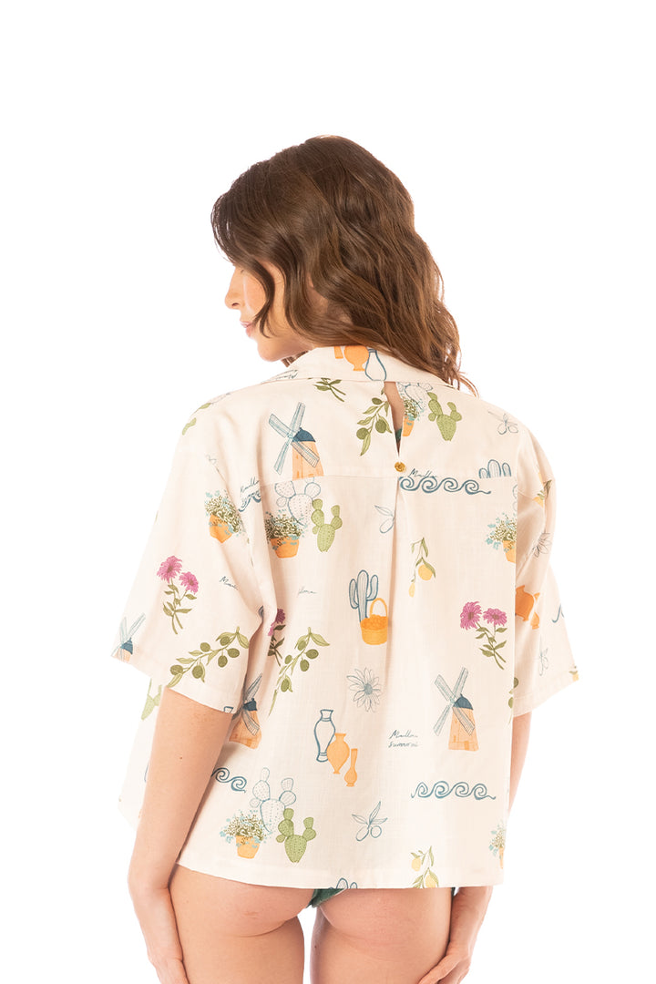 PRINT LA VILLA LUCIA SHIRT 9319