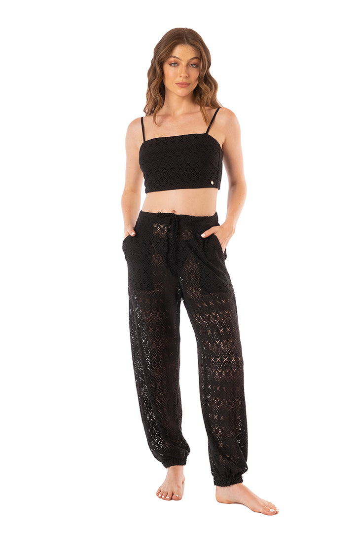 SOLID NOCHE BOHEMIA ZAIRA CROP TOP 9346