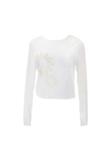 CRYSTAL SHORE CARLOTA MESH SWEATER   9536